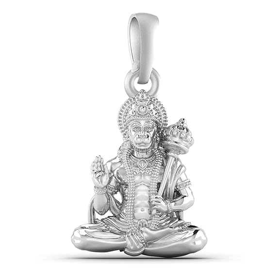 Sterling Silver (92.5% purity) Hanuman Ji Locket for Men & Women